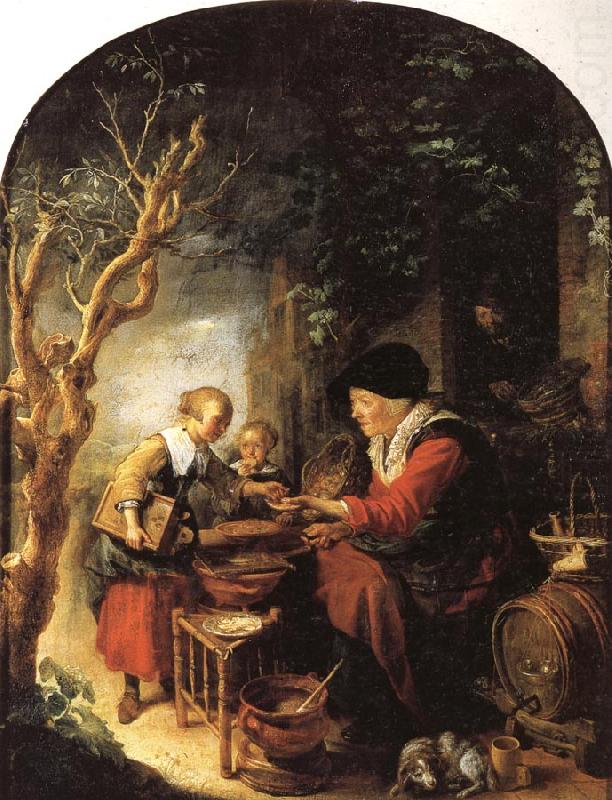 Gerrit Dou The Fritter Seller china oil painting image